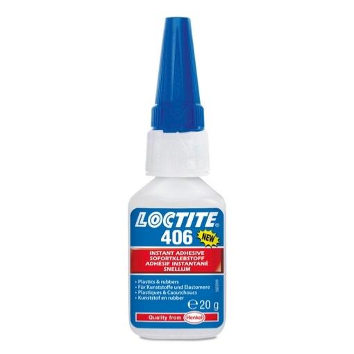 Colle instantanée rapide plastique et caoutchouc 406 - Loctite