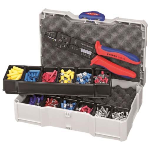 Assortiment de cosse avec pince à sertir (Coffret 301 pièces) - Knipex