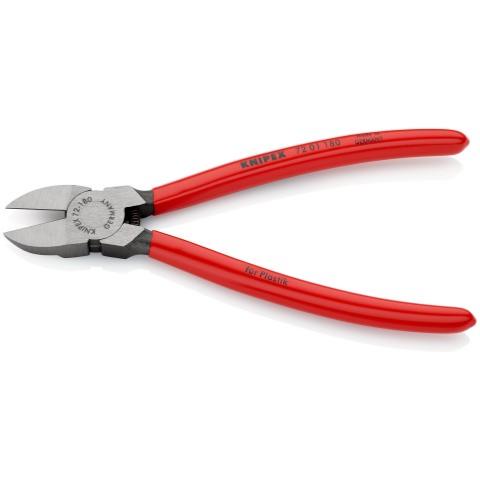 Pince coupante de côté pour plastique 180x49x14mm - Knipex