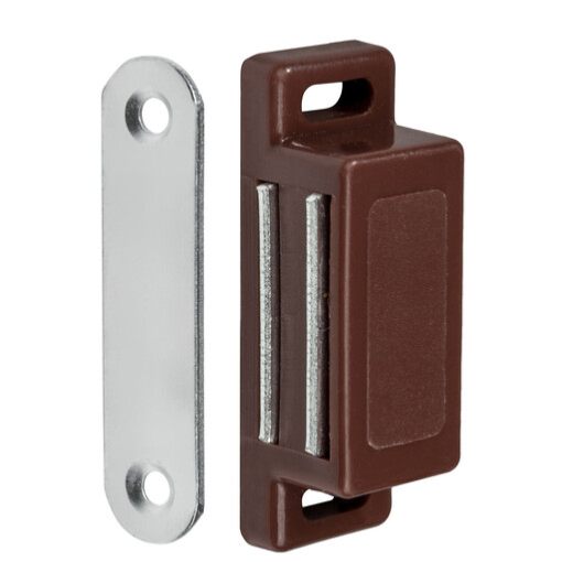 Aimant magnétique pour fermeture de meuble Marron ABS 15.5 x 46 x 14 mm - Lokendo