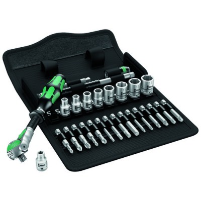 Jeu de cliquet ZYKLOP SPEED 1/4" 8100 SA 6 (28 pices) - Wera