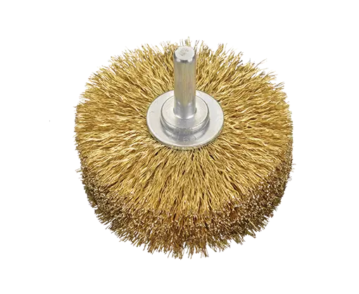 BROSSE CIRCULAIRE SUR TIGE DE 8 MM Ø80 MM ÉP.35 MM ACIER CÂBLÉ 0,25 MM