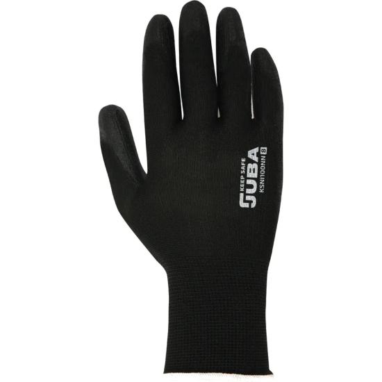 Gants manutention polyester sans coutures enduction nitrile étanche noir KSNI100NN - Juba