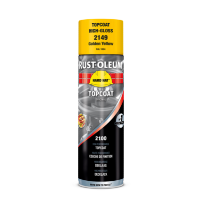 Peinture Finition Protection HARD HAT Arosol 500ml (Jaune or RAL 1004) - Rust Oleum