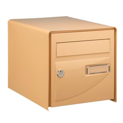 Bote aux lettre individuelle beige Probat simple face double ouverture - Decayeux