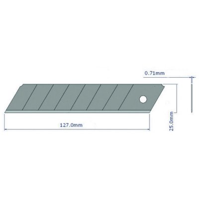 Lames de cutter sécable 25 mm Standard (Lot de 10) - Wilmart