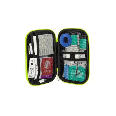 Trousse de secours spécial "Véhicule Voiture" 2/4 pers (Jaune fluo réfléchissante) - Farmor