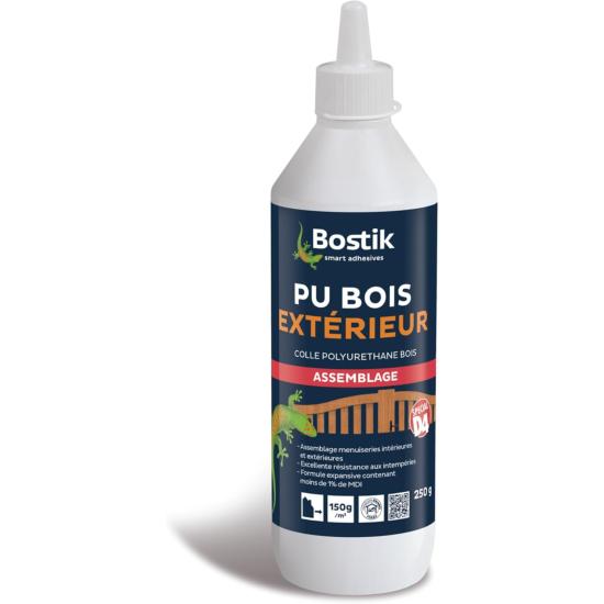 Colle à Bois Polyuréthane PU Extérieur 250gr Biberon Blanc (30610791) - Bostik