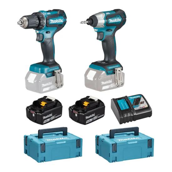 Lot 2 machines 5Ah 18V Visseuse à chocs + Perceuse visseuse (DDF485 DTD155) - Makita