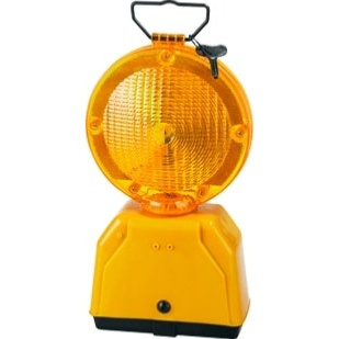 Lampe clignotante automatique de chantier orange  pile - Novap