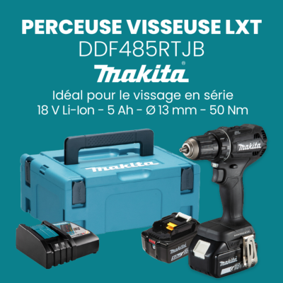 Visseuse Perceuse DDF485RTJB 18V 5Ah Ø13mm 50Nm (Coffret) - Makita