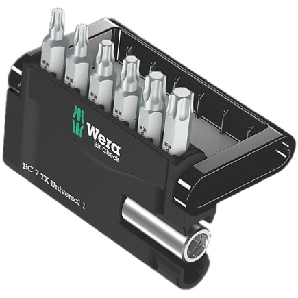 Étui d'embouts Bit-Check 7 Universal 1 SB Torx (Lot de 7) - Wera