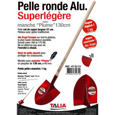 Pelle Super Légère 1kg Col Cygne Ronde 27cm (47 02 31) - Taliaplast