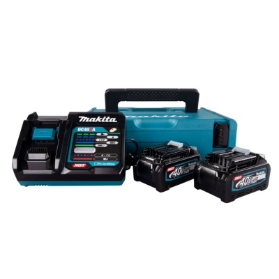 Pack batteries 40 V 4 Ah Max XGT Lithium-Ion avec chargeur rapide (Coffret 191J97-1) - Makita