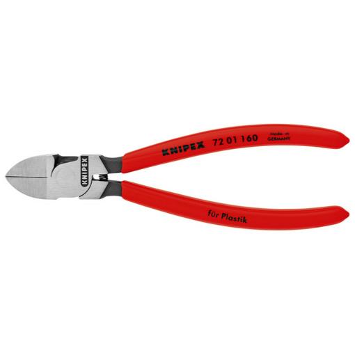 Pince coupante de côté pour plastique 160x50x15mm - Knipex