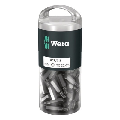 Embout Z 867/1 Torx TX 20x25mm (Lot de 100) - Wera