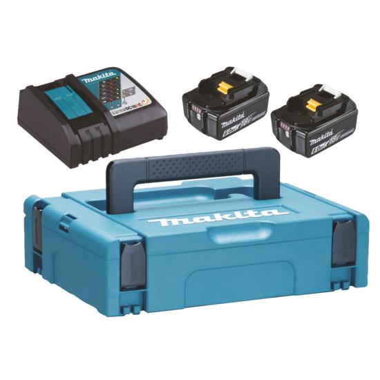 Pack énergie LI-ION 18V 6Ah (2 batteries + 1 chargeur rapide) 198116-4 - Makita