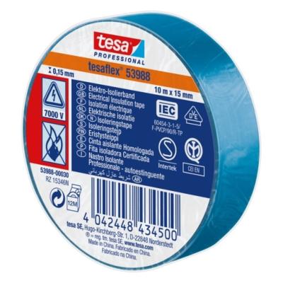 Ruban d'isolation lectrique 53988 10m x 15mm Bleu - Tesa