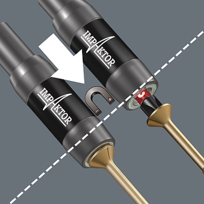 Porte-embouts Impaktor 897/4 IMP R SB avec Aimant/Jonc d'arrêt - Wera